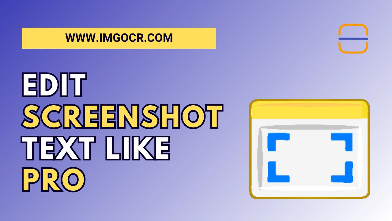 Edit Screenshot Text Online Like Pro Using OCR