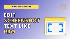 title text Edit Screenshot Text Online Like Pro Using OCR blog with icon