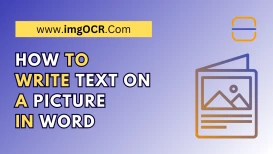 title text How to Write Text on a Picture in Word? blog with icon