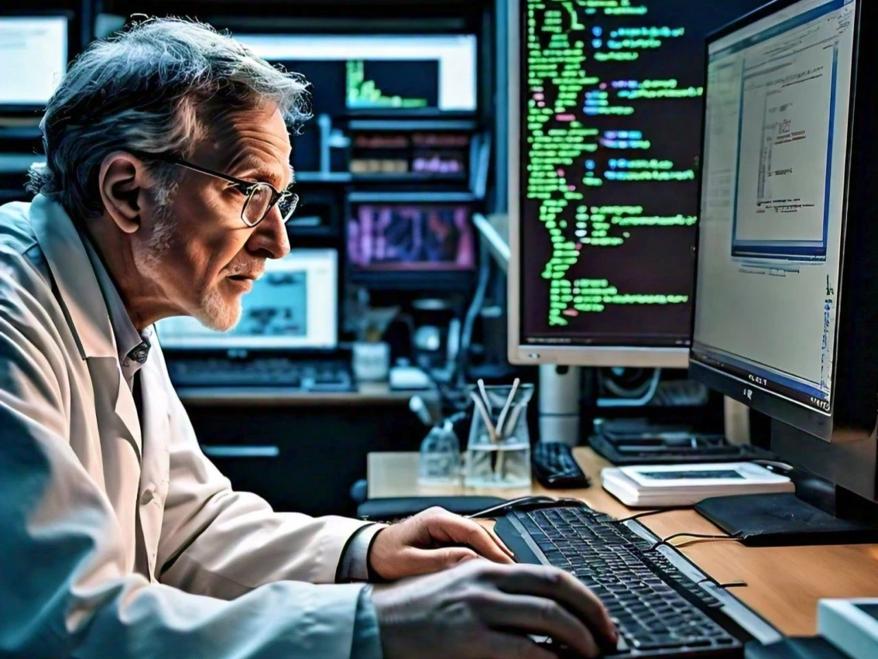 data scientist examining OCR code